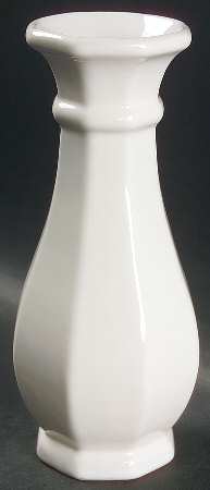Heritage White 8" Bud Vase