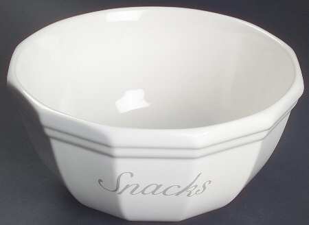 Heritage White Snack Serving Bowl