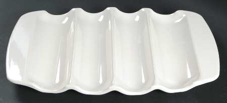 Heritage White 13" Corn Platter