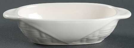 Heritage White Scouring Pad Holder-Basketweave W/Handles