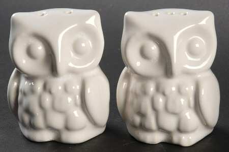 Heritage White Figural Salt and Pepper