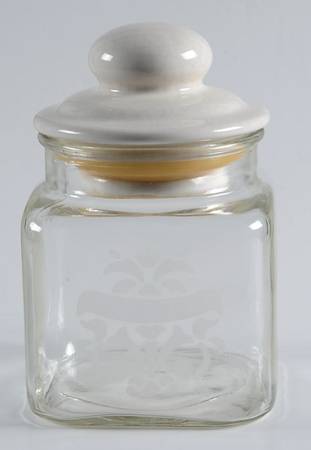Heritage White Small Glassware Canister