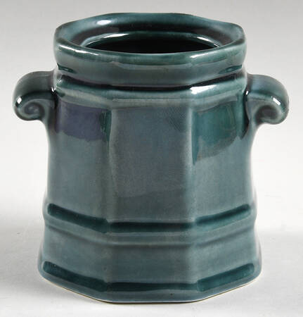 Heritage Williamsburg Blue Green Sugar Bowl No Lid