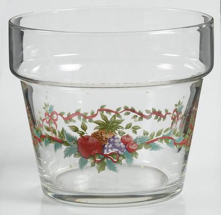Holly Joy Glassware Flower Pot/Votive
