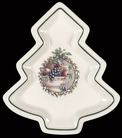 Holly Joy 1 Part Medium Tree Shaped Dish