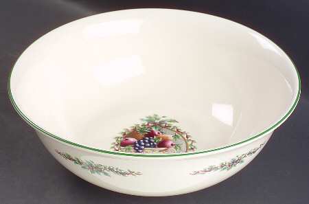 Holly Joy 10" Large Salad Serving Bowl