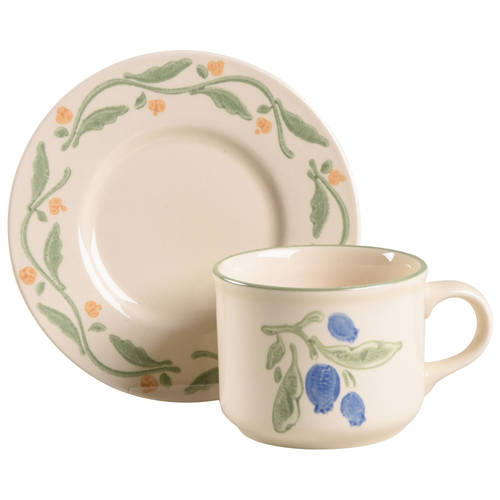 Honeybrooke Flat Cup & Saucer Set