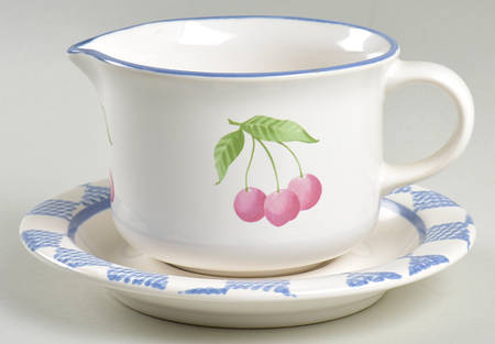 Hopscotch (Fruit) Gravy Boat & Underplate