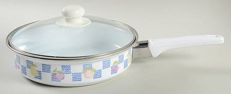 Hopscotch (Fruit) 9" Metal Skillet & Glass Lid
