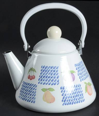 Hopscotch (Fruit) Metal Kettle & Lid
