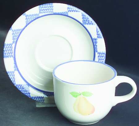 Hopscotch (Fruit) Flat Cup & Saucer Set