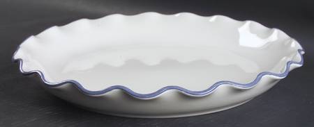 Hopscotch (Fruit) Large Round Fluted Dish aka Chip/Dip Plate