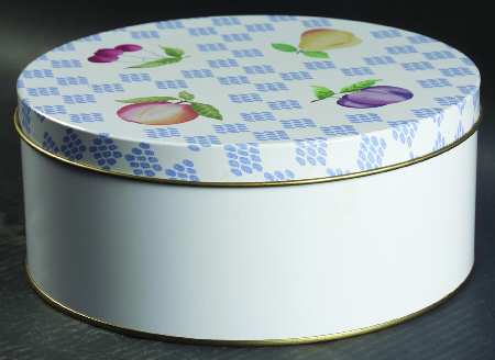 Hopscotch (Fruit) Round Storage Tin with Lid Medium