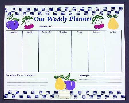 Hopscotch (Fruit) Weekly Planner Magnet