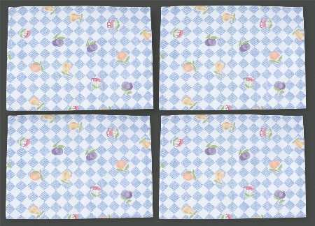 Hopscotch (Fruit) Cloth Placemat - Set of 4
