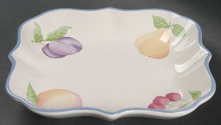 Hopscotch (Fruit) 8" Square Fluted Dish