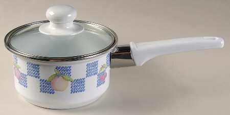 Hopscotch (Fruit) 1.5 Qt Metal Cvrd Saucepan with Glass Lid
