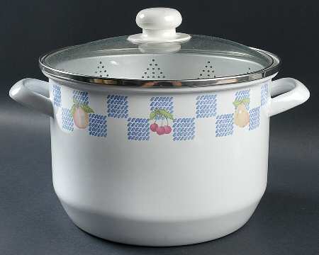 Hopscotch (Fruit) 8 Quart Stockpot/Steamer with Glass Lid