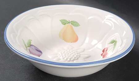 Hopscotch (Fruit) 7" Floral Embossed Bowl