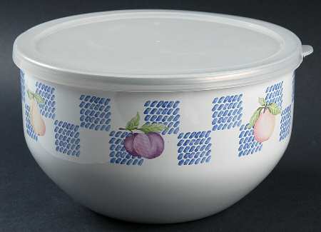 Hopscotch (Fruit) 7" Metal Bowl & Plastic Lid
