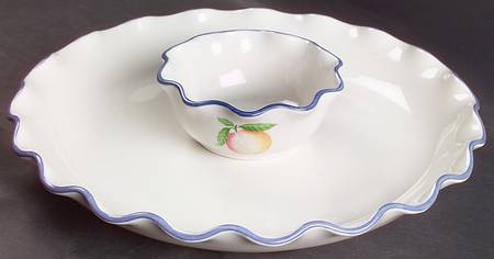 Hopscotch (Fruit) (2 Piece) Fluted Chip/Dip Set