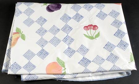 Hopscotch (Fruit) Oval Vinyl Tablecloth 52" X 70"