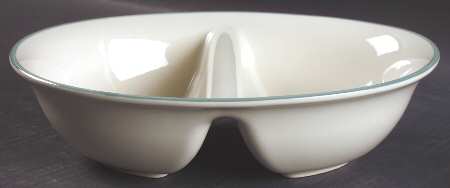 Juniper 10" Oval Divided Vegetable Bowl