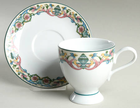 Love Birds Footed Cup & Saucer Set