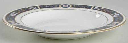 Marble Garden Large Rim Soup Bowl