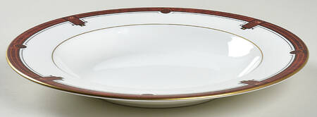 Marquetry Large Rim Soup Bowl