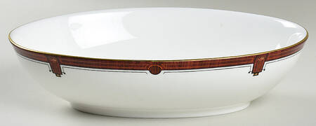 Marquetry 10" Oval Vegetable Bowl