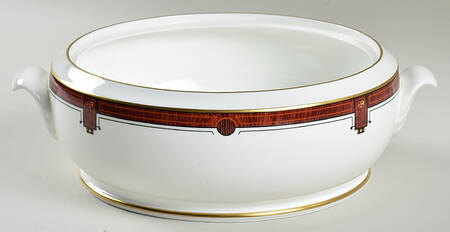 Marquetry Round Vegetable No Lid