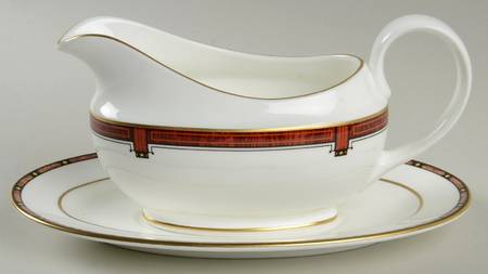 Marquetry Gravy Boat & Underplate
