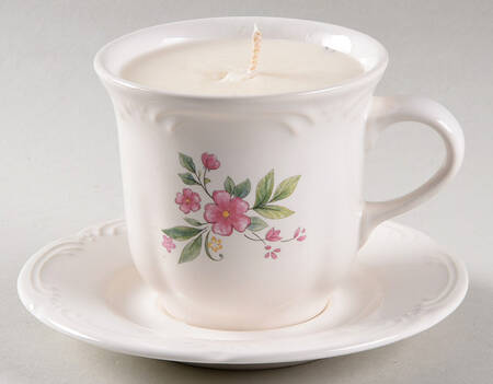 Meadow Lane Scented Cup & Saucer Candle-Coffee  HC