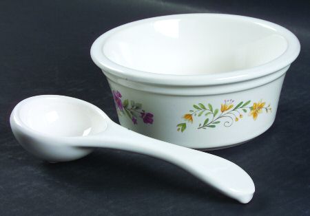Meadow Lane Dip/Salsa Crock & Ladle by Pfaltzgraff