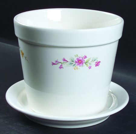 Meadow Lane 6" Flower Pot & Underplate
