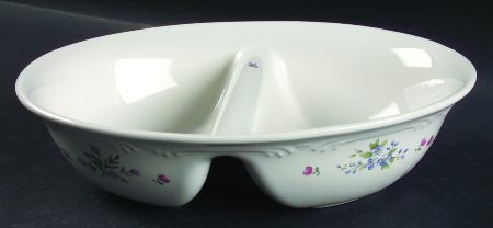 Meadow Lane 10" Oval Divided Vegetable Bowl