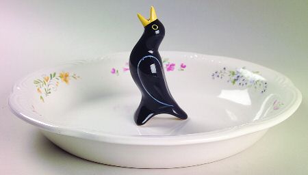 Meadow Lane 10" Pie Baking Plate with Pie Bird