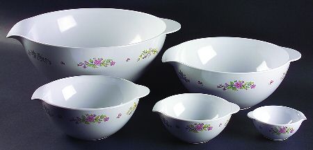 Meadow Lane (Set of 5) Nesting Melamine Mixing Bowls