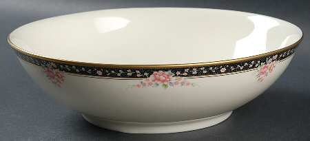 Midnight Bouquet 9" Round Vegetable Bowl
