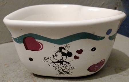 Mickey Mouse Heart Shaped Custard Cup