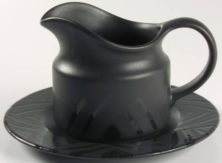 Midnight Sun Round Gravy Boat & Underplate (Salad Plate)