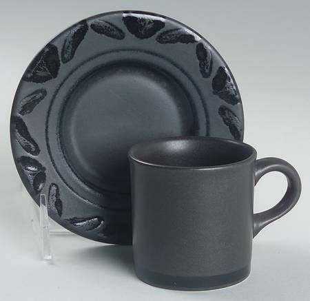 Midnight Sun Flat Demitasse Cup & Saucer Set