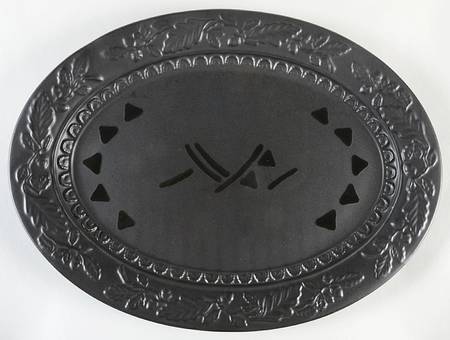 Midnight Sun 18" Embossed Oval Serving Platter
