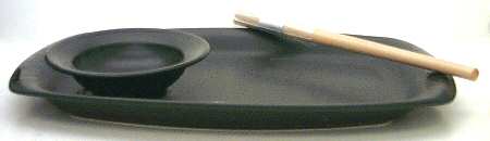 Midnight Sun 3-Piece Barbeque (Plate, Bowl and Brush)