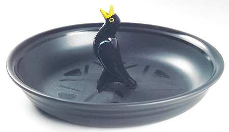 Midnight Sun 10" Pie Baking Plate with Pie Bird