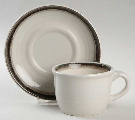 Moon Shadow Flat Cup & Saucer Set