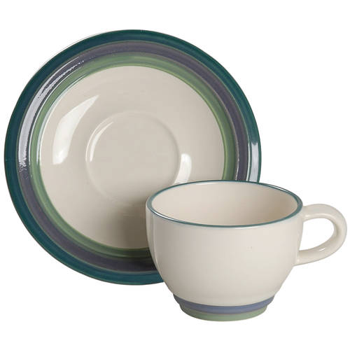 Mountain Shadow Flat Cup & Saucer Set by Pfaltzgraff