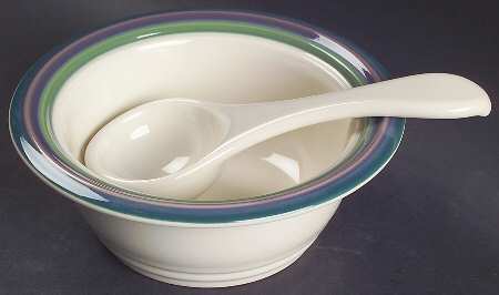 Mountain Shadow Dip/Salsa Crock & Ladle by Pfaltzgraff
