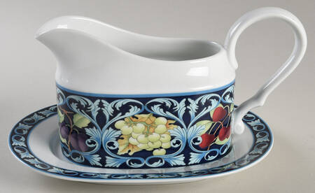 Napoli (Porcelain) Gravy Boat & Underplate